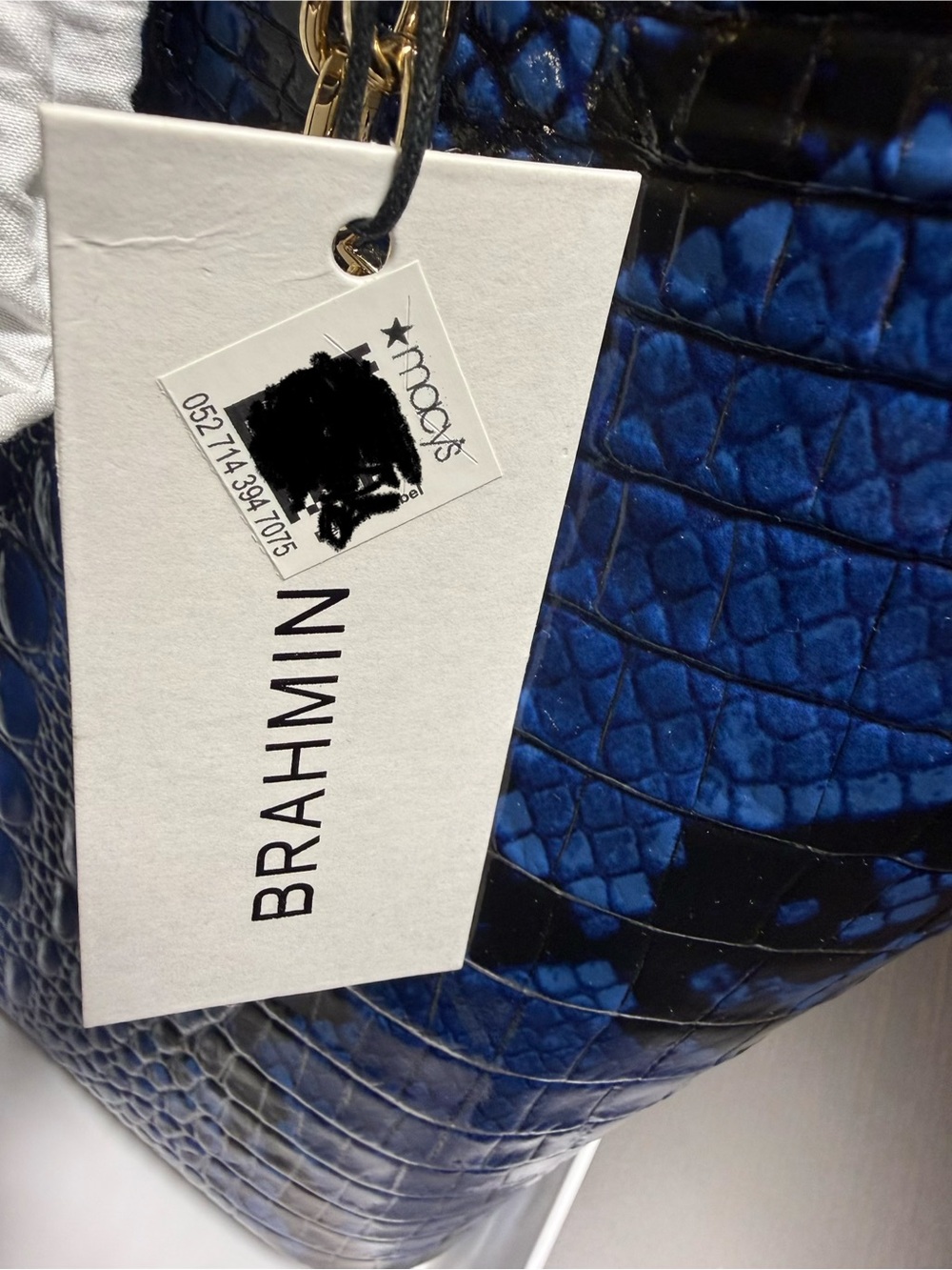 Brahmin Medium Asher Blue Viper Ombre Melbourne Genuine Leather NWT - Picture 15 of 16